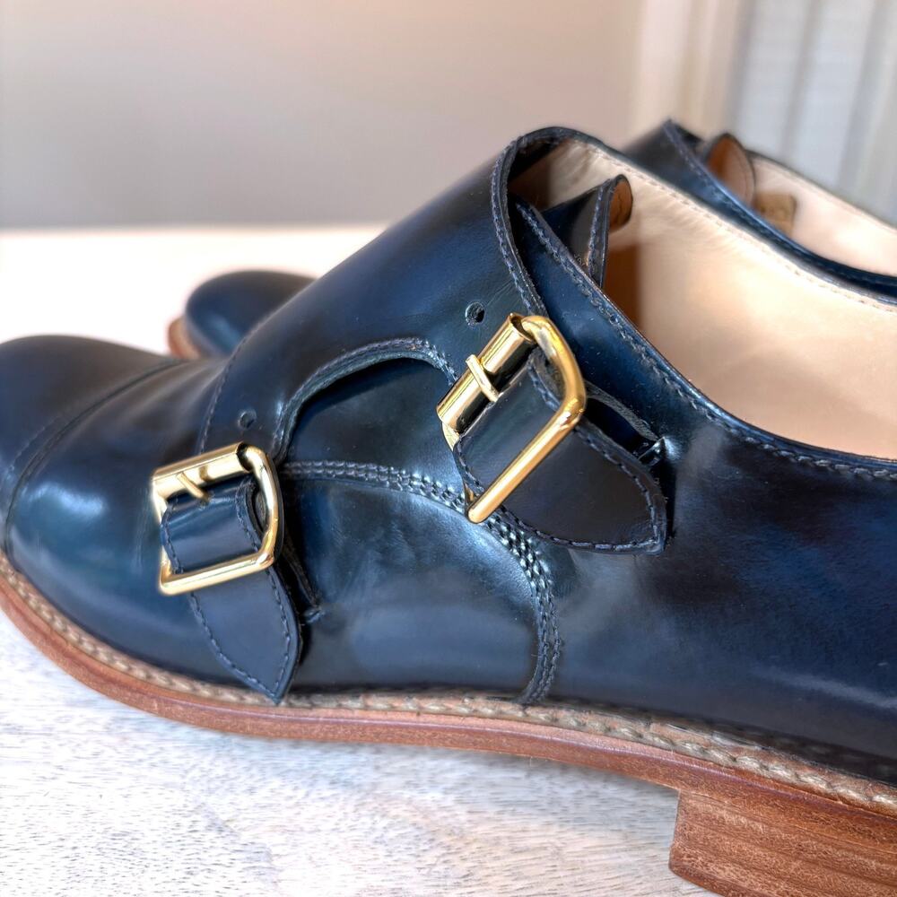 The Office Of Angela Scott Mr. Colin Double Monk Strap Shoes Cap Toe US Size 10 - Picture 6 of 11
